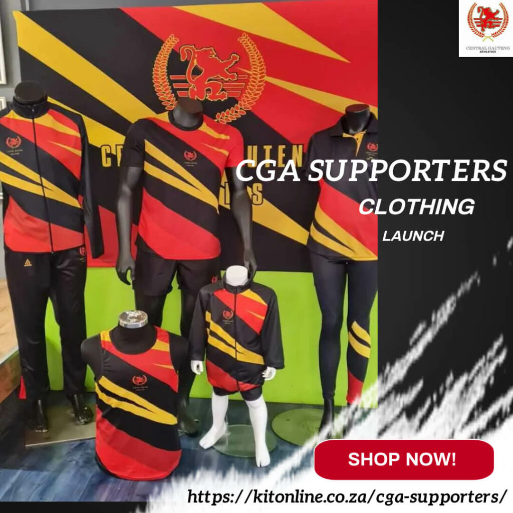 Central Gauteng Athletics launches the CGA Supporters Clothing range (Shop  Now!)
